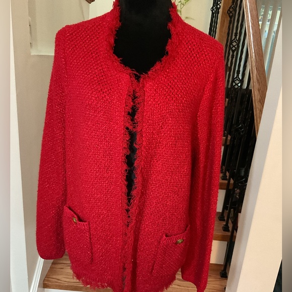 Chico's Sweaters - Chico’s Open Front Shimmer Cardigan